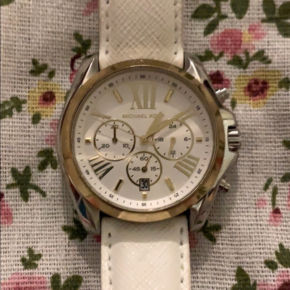 Michael Kors White oversized watch